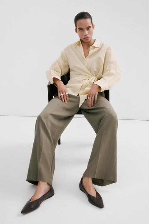 Trousers fluid - khaki