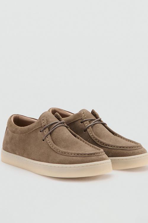 Easy wa lace nautical shoe - light/pastel brown