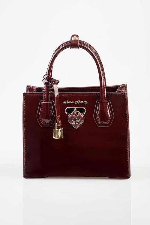 Miriam Medi Tote Patent - Burgundy