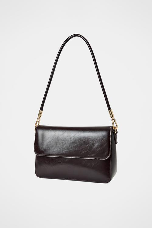 Miranda chain shoulder bag in dark chocolate