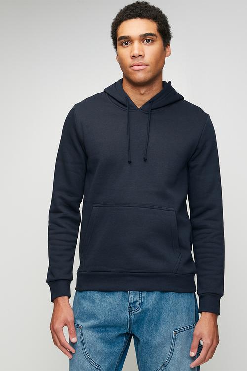 Blank  Essential Hoody Overhead - Navy