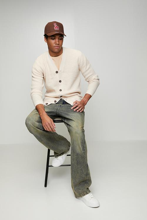 Button Through Cardigan - Oatmeal
