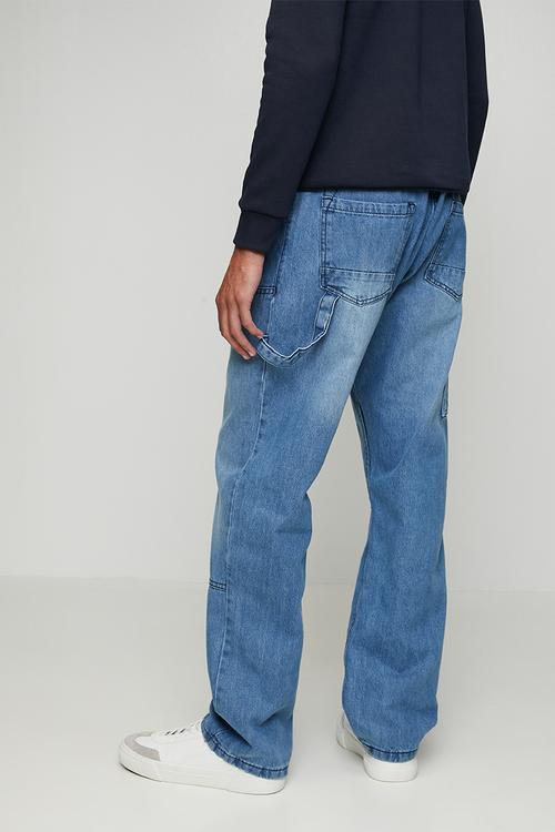 Carpenter Loose Fit Denim Jean - Light Blue Regular Length