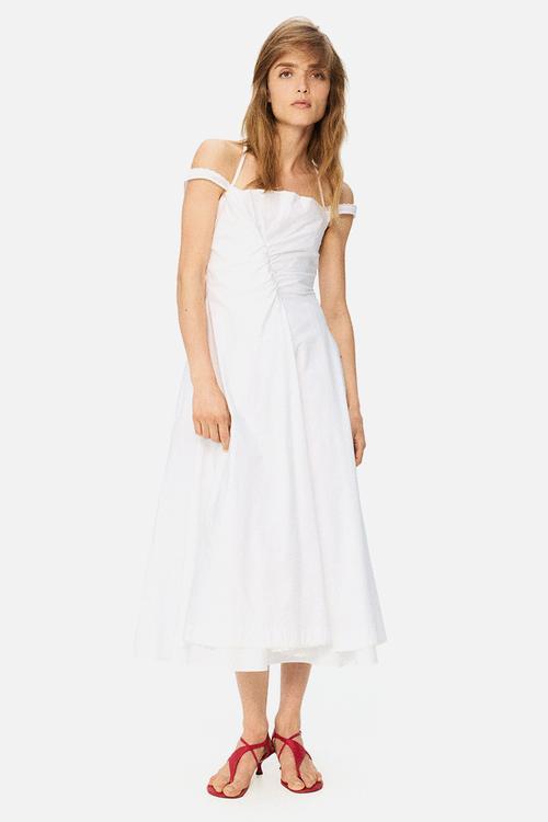H&M Studio: Layered poplin dress - white