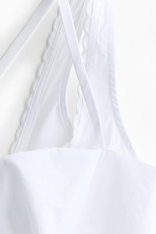 H&M Studio: Layered poplin dress - white