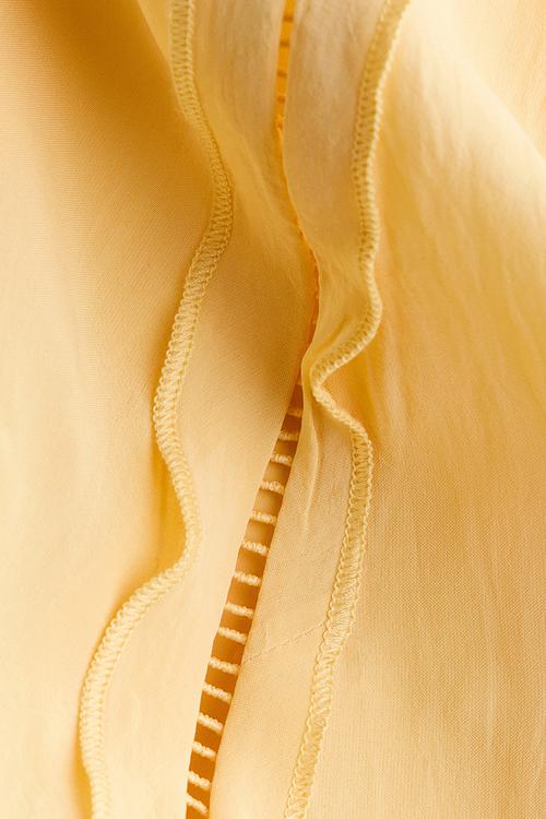 H&M Studio: Ruffled open-back dress - yellow