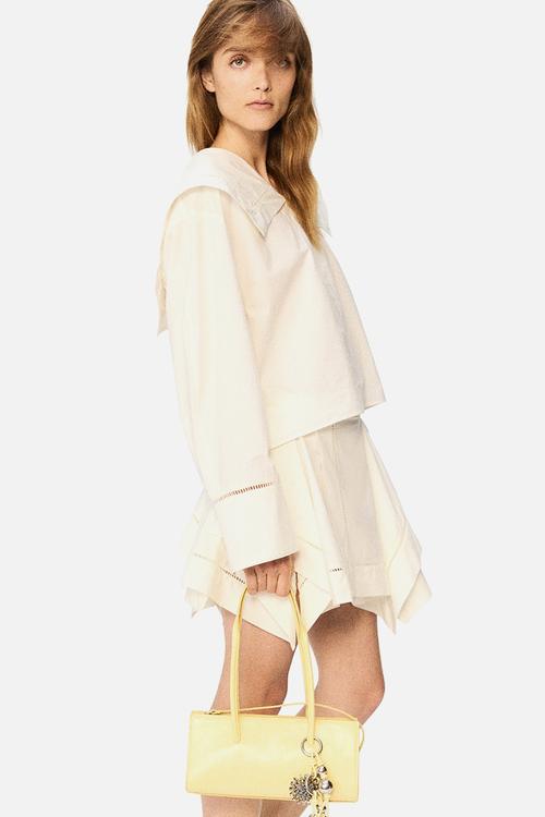 H&M Studio: Sailor-collared poplin blouse - cream
