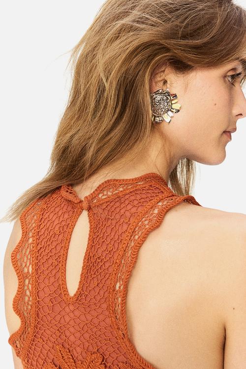 H&M Studio: Sunflower clip earrings - silver-coloured/sunflowers