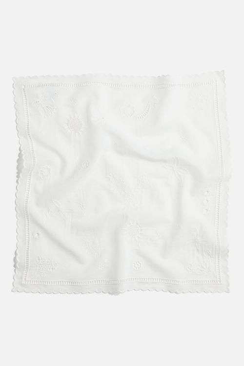 H&M Studio: Broderie anglaise scarf - white