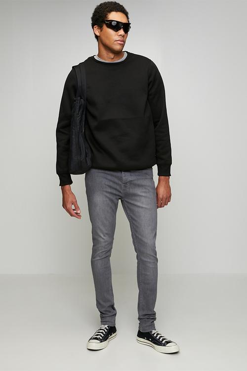 Denim Skinny Fit Jean - Grey Reg Length