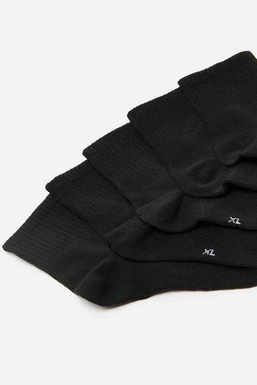5 pack crew socks - black