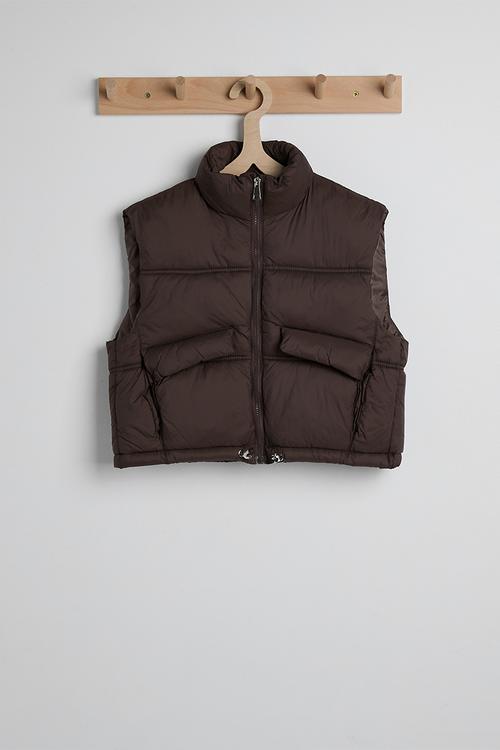 Puffer vest - burgundy