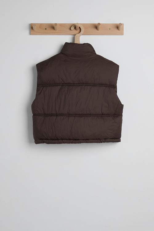 Puffer vest - burgundy