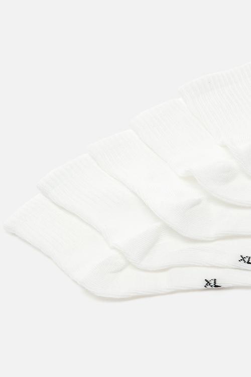 5 pack crew socks - white