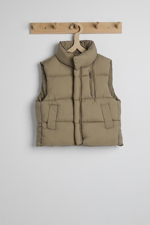 Puffer vest - khaki