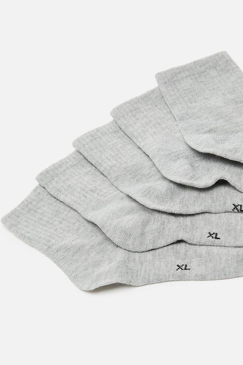 5 pack crew socks - grey