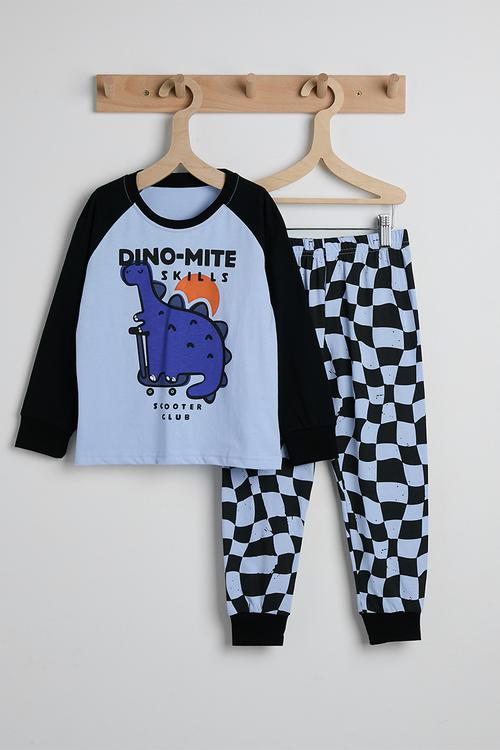 Pj set - navy/blue/dino-mite skills