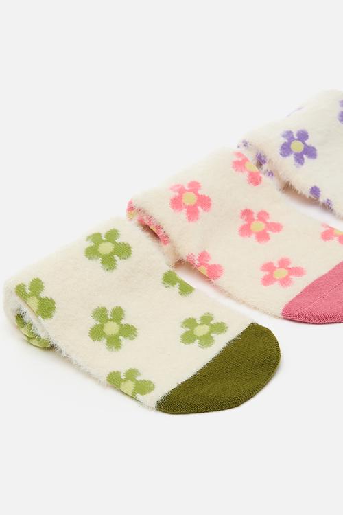 3 pack ankle socks - multicolour/floral