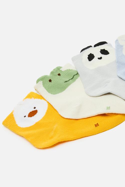 4 pack baby crew socks - multi colour