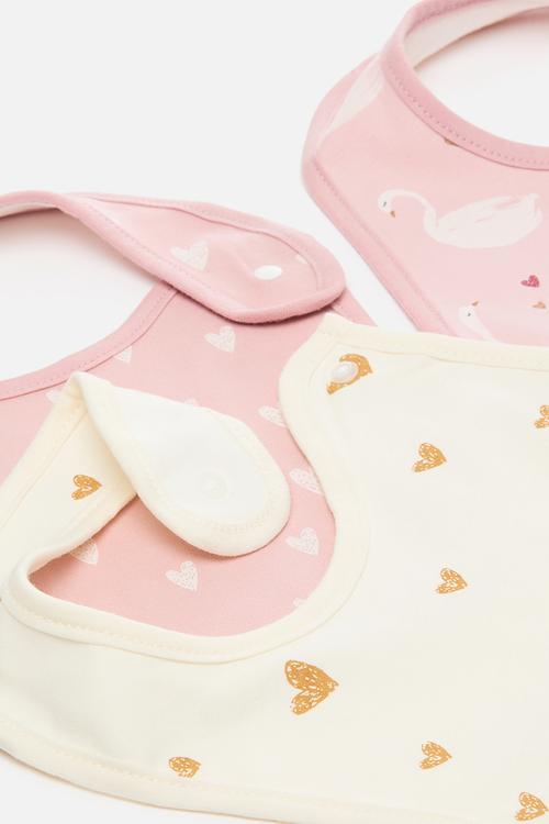 3 pack bibs - pink/cream/multi