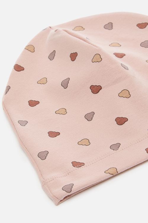 Soft beanie - baby pink/aop