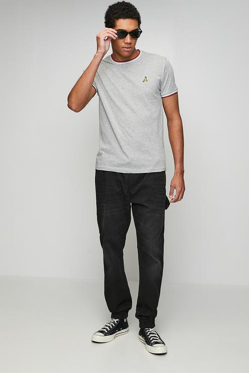 Cuffed Carpenter Denim Jean - Charcoal Long Length