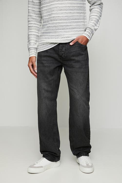 Wide Fit Denim Jean - Charcoal Wash Regular Length