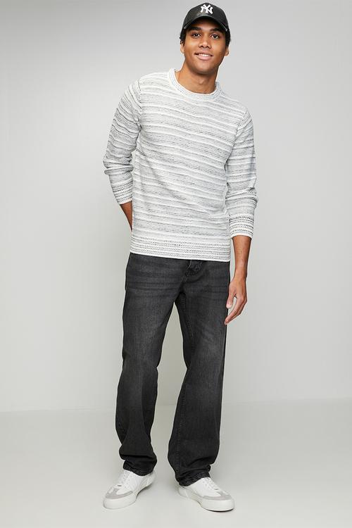 Wide Fit Denim Jean - Charcoal Wash Regular Length