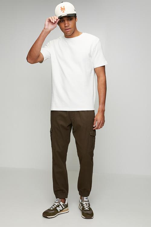 Cotton Twill Cuff Pant - Light Khaki