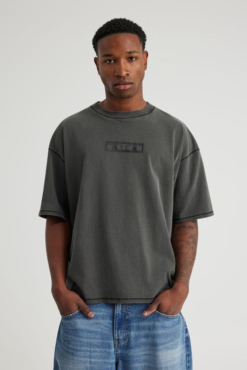 Notion Vintage Graphic Tshirt - Ntn Washed Black/Logo Panelling