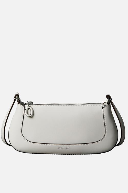 Hardware zip crossbody- lily white