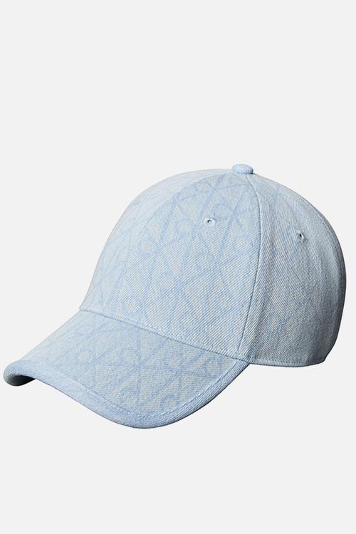 Denim Emblem Burnout W Patch Cap - Light Wash Denim