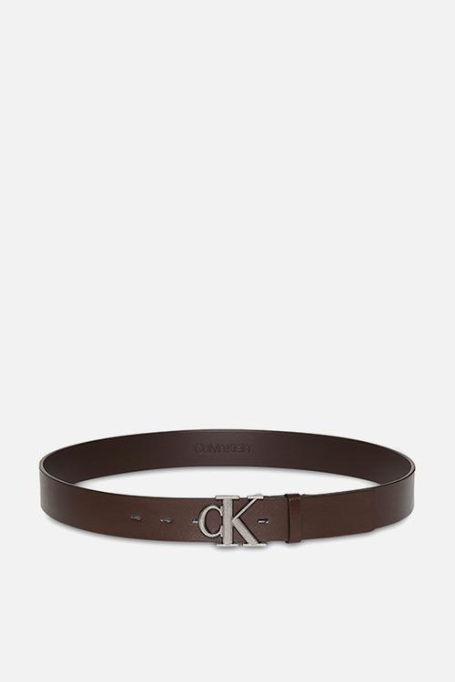 Ck Buckle Tumbled 35Mm - CK Dark Brown/Antique Silver