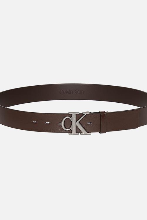 Ck Buckle Tumbled 35Mm - CK Dark Brown/Antique Silver
