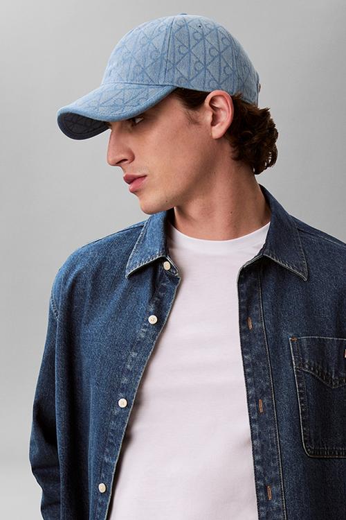 Denim Emblem Burnout W Patch Cap - Vintage Denim