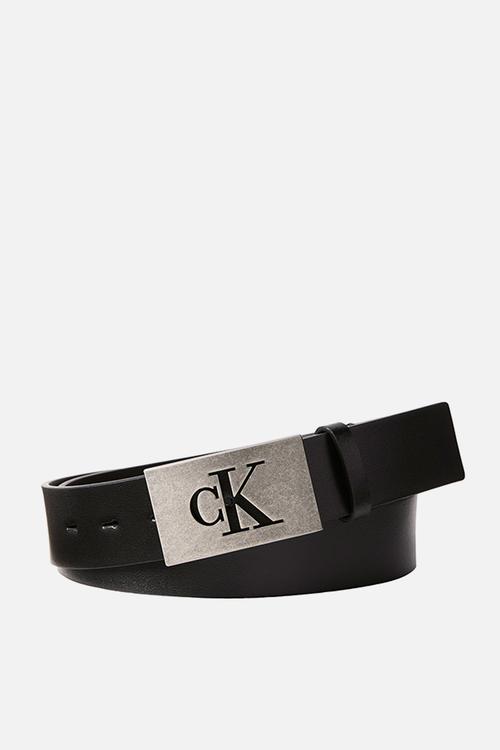 Ck Plaque Smooth 35Mm - Black/Antique Silver