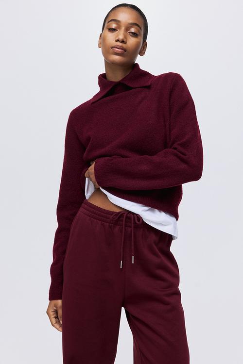 Sweatpants - burgundy