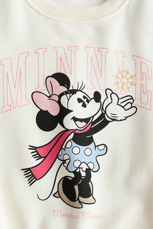 Printed sweatshirt - white/minnie mouse