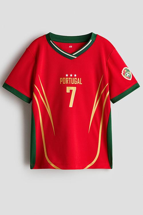 Printed football shirt - red/portugal
