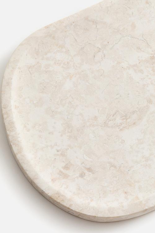 Large marble tray - light beige