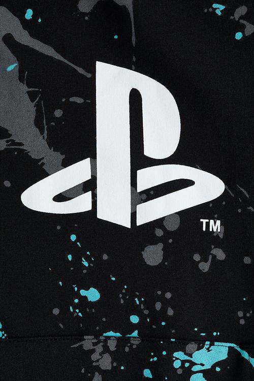 Printed hoodie - black/playstation