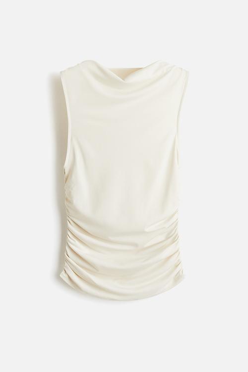 Draped top - cream