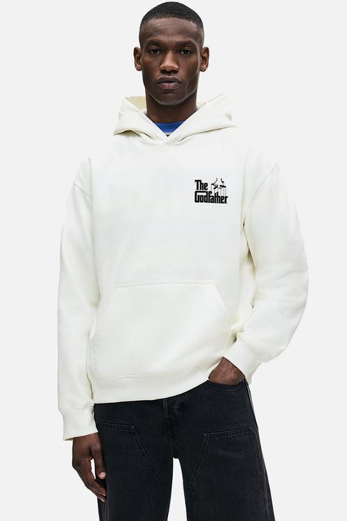 Loose fit printed hoodie - white the godfather