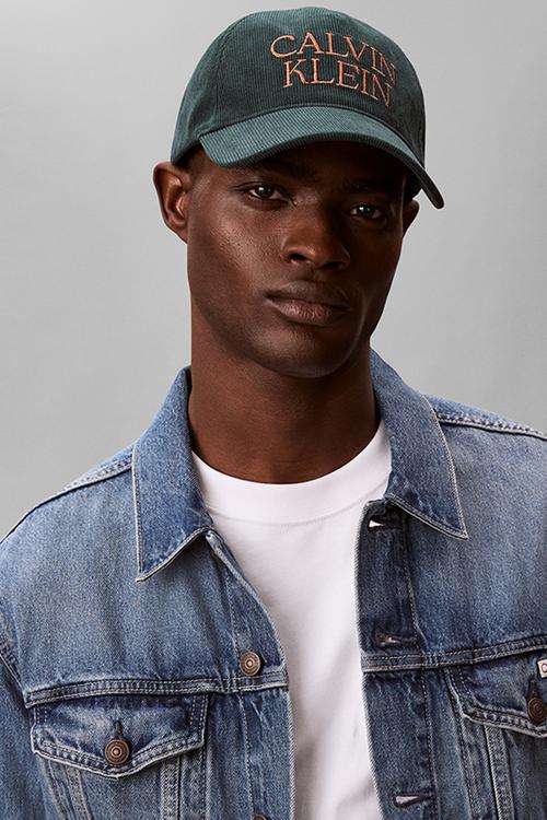 Corduroy Graphic 5 Panel Cap - Navy Teal
