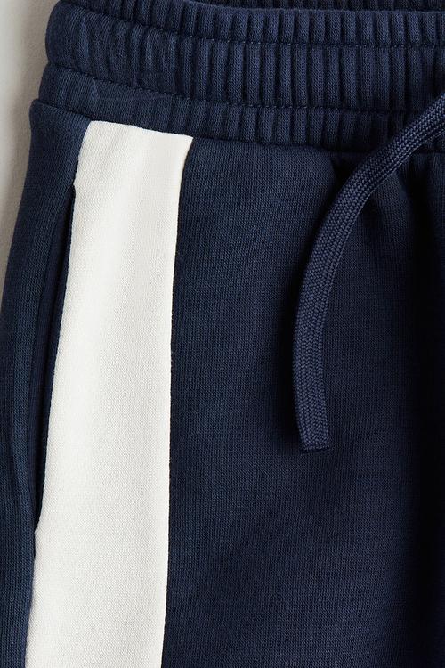 Colour-blocked joggers - navy blue/white