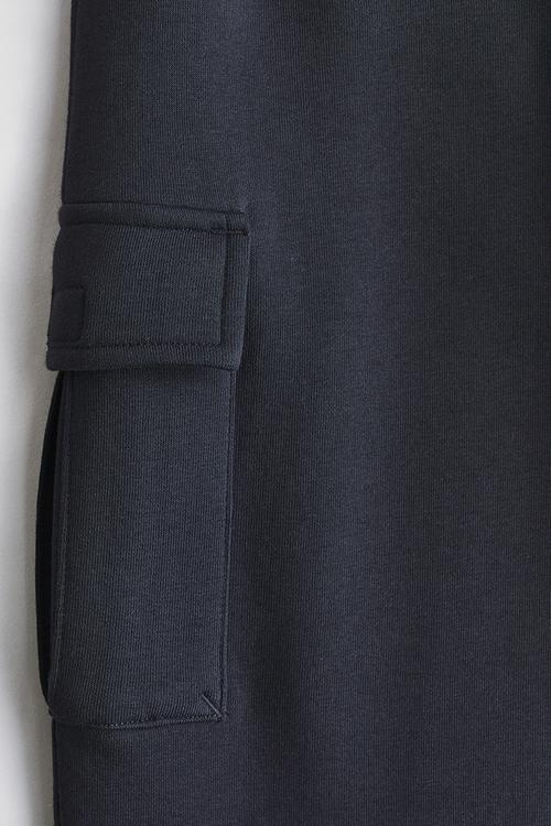 Cargo-style sweatshirt joggers - dark grey