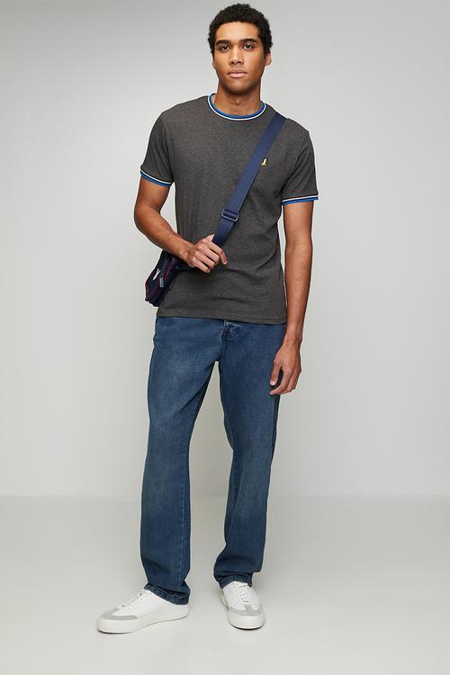 Wide Leg Denim Jean - Mid Blue Regular Length