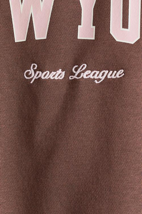 Printed sweatshirt - brown/new york