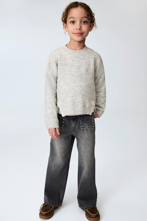 Wide leg jeans - dark denim grey