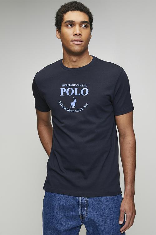Connor Heritage Logo Printed Ss Tee - Navy